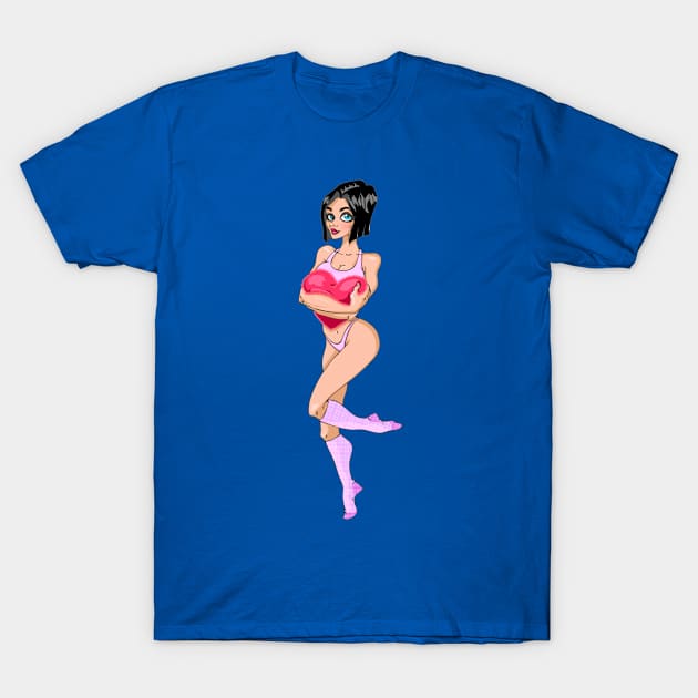 Valentine's Girl T-Shirt by AnishaCreations